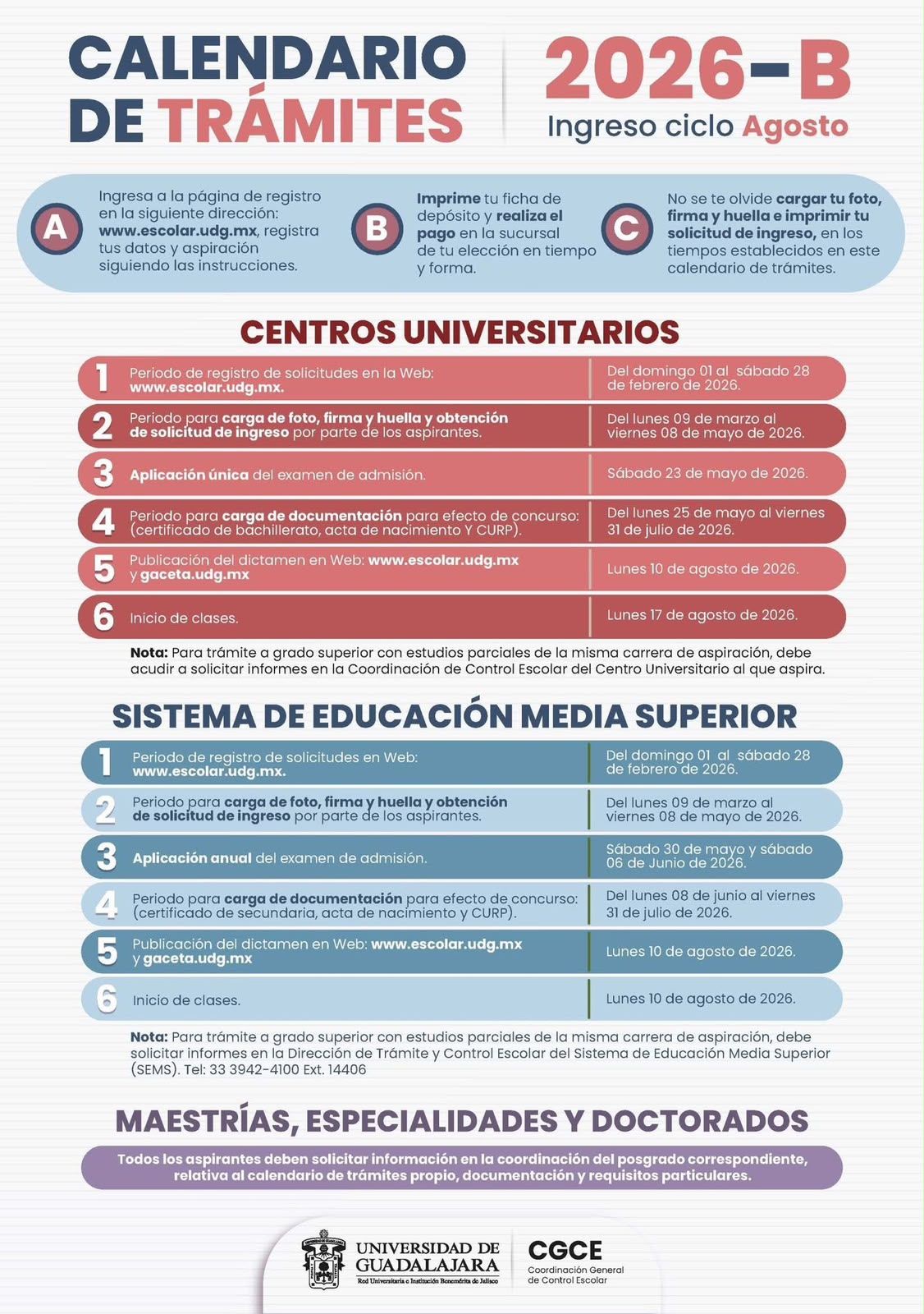 Calendario UdeG
